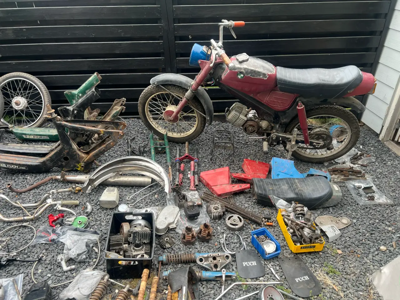 Billede 1 - Puch vz50 - 3 danske Puch maxi stel + dele
