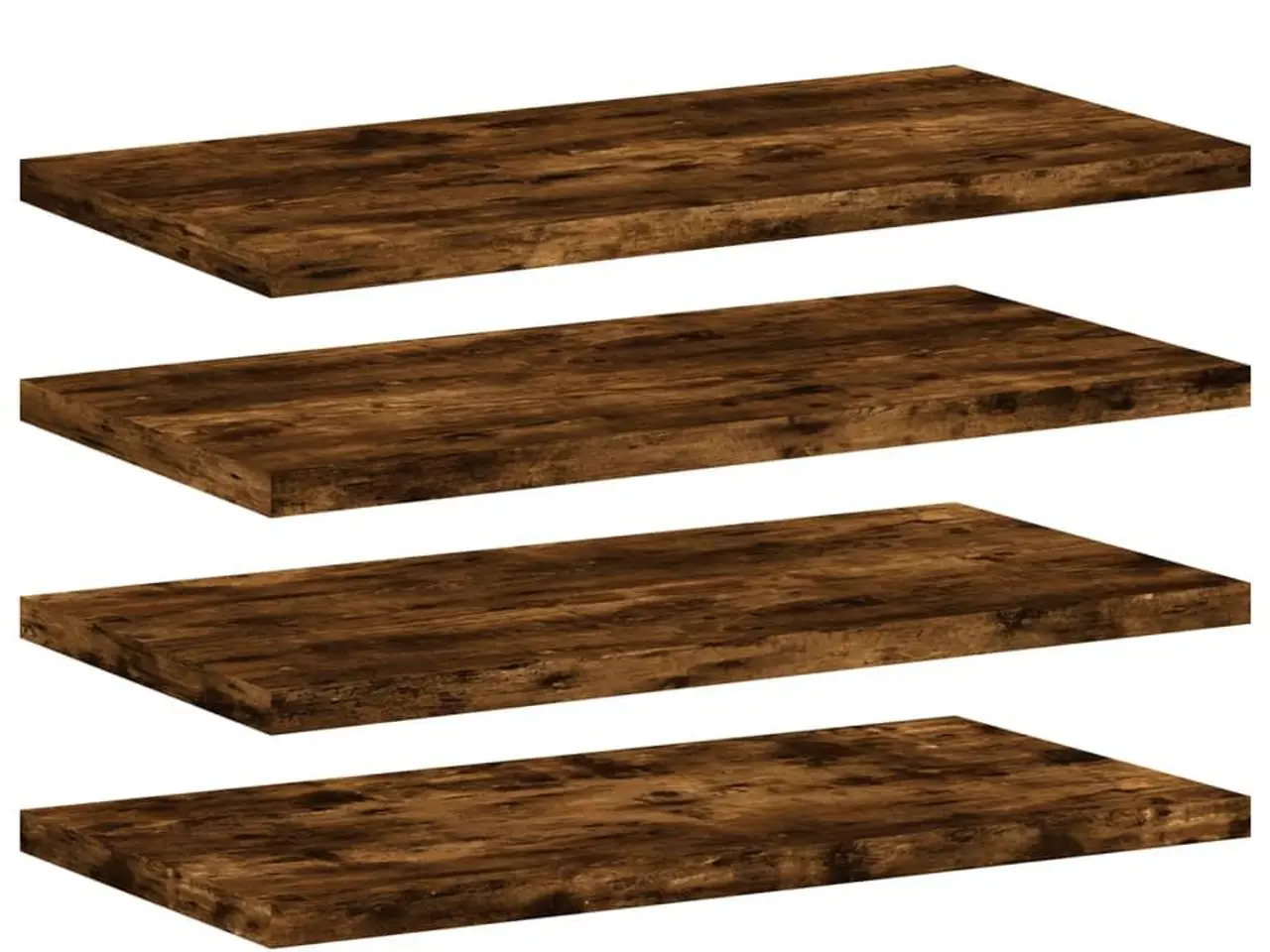 Billede 2 - Væghylder 4 stk. 40 x 20 cm - røget egetræ