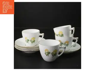 Bing & Grøndahl Erantis Porcelænste sæt med blomsterdesign fra B&G (str. 4 stk Ø 8 & 13,5 cm)
