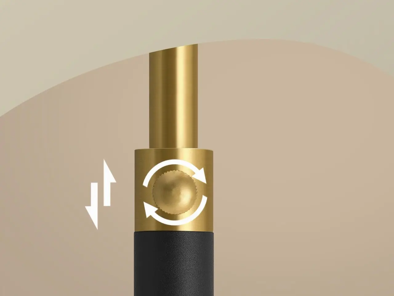 Billede 7 - Gulvlampe højdejusterbar 140-170 cm - guld-sort