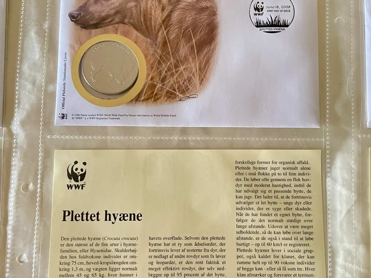 Billede 9 - 12 WWF møntbreve i samlemappe
