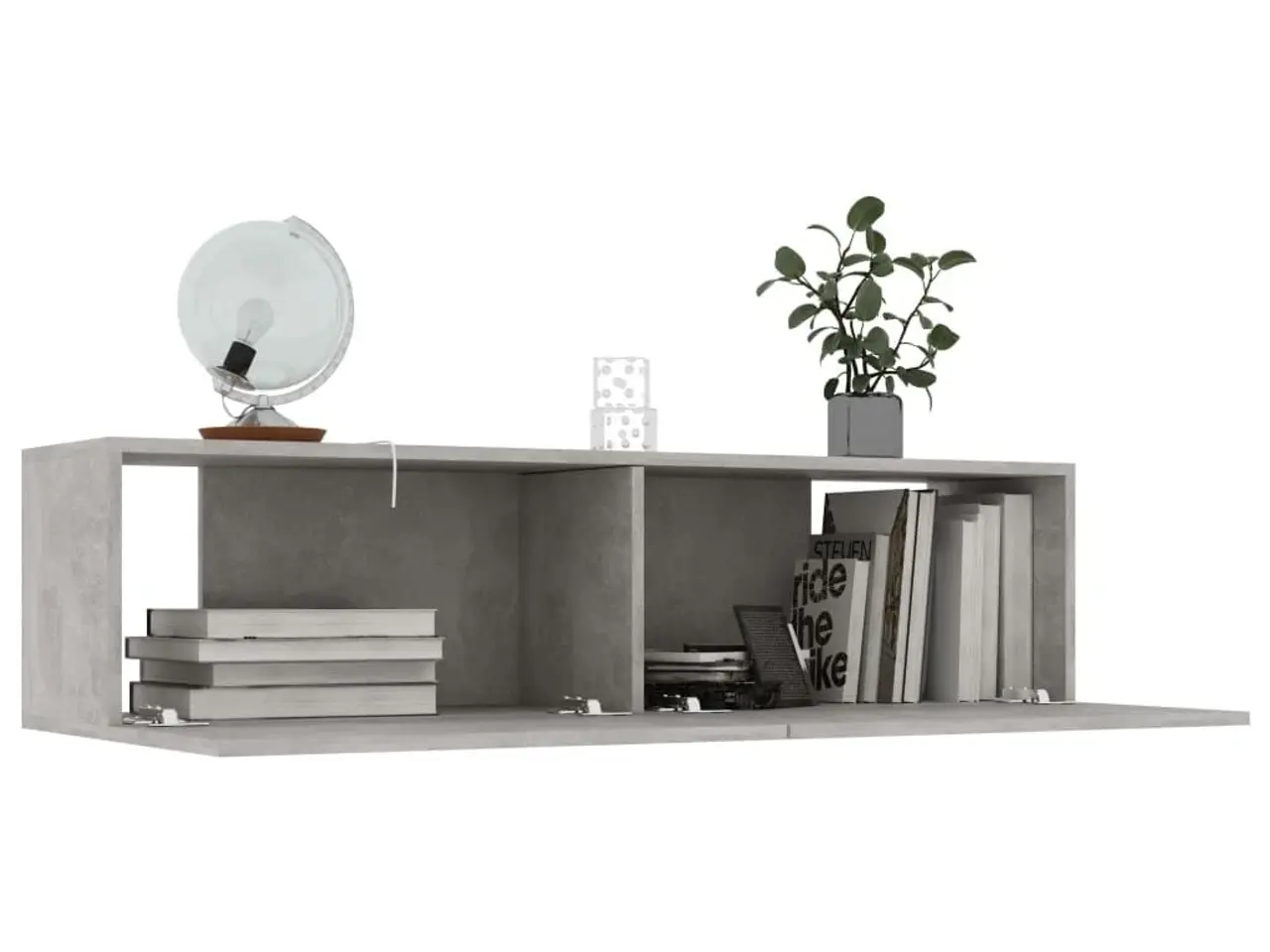 Billede 3 - Væghængt TV-bord 120 x 30 x 30 cm - betongrå