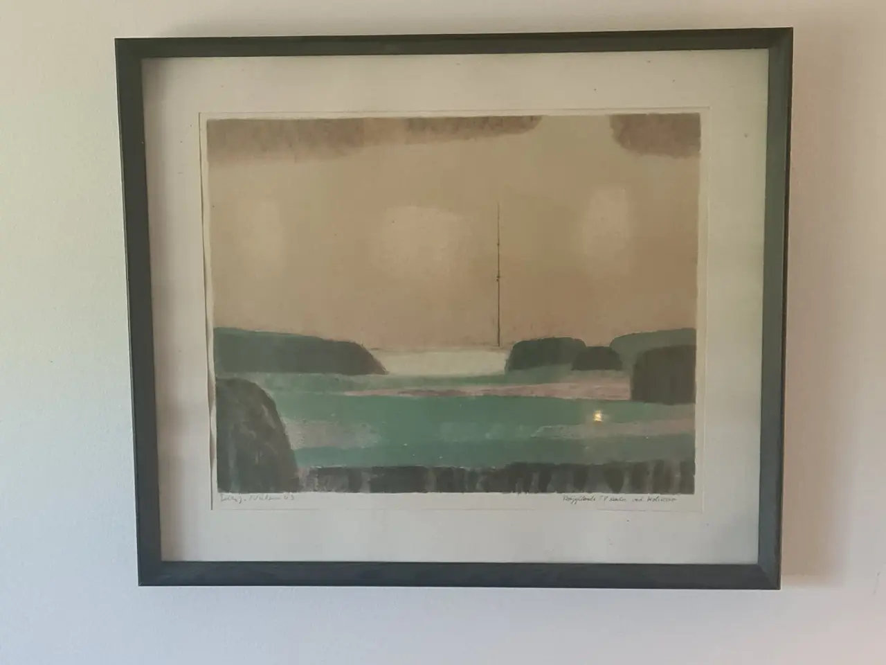 Billede 2 - Erik J. Nielsen – signeret litografi