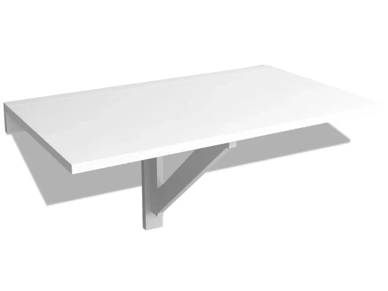 Billede 2 - Foldbart vægbord 100×60 cm - hvid klapbord til væg