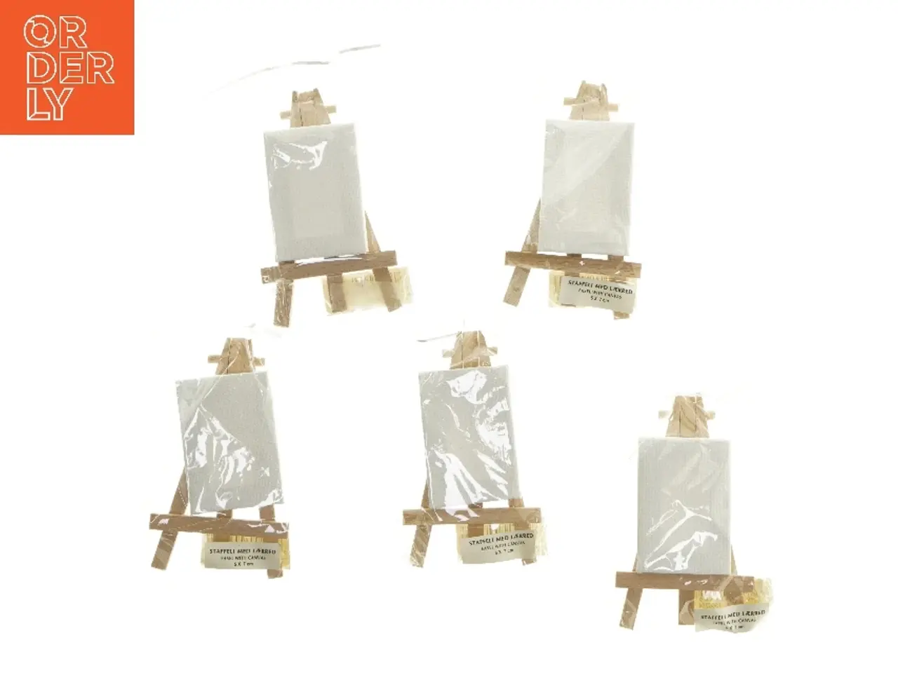 Billede 1 - Mini staffeli/bord med lærred (str. 5 stk 5x7 cm)