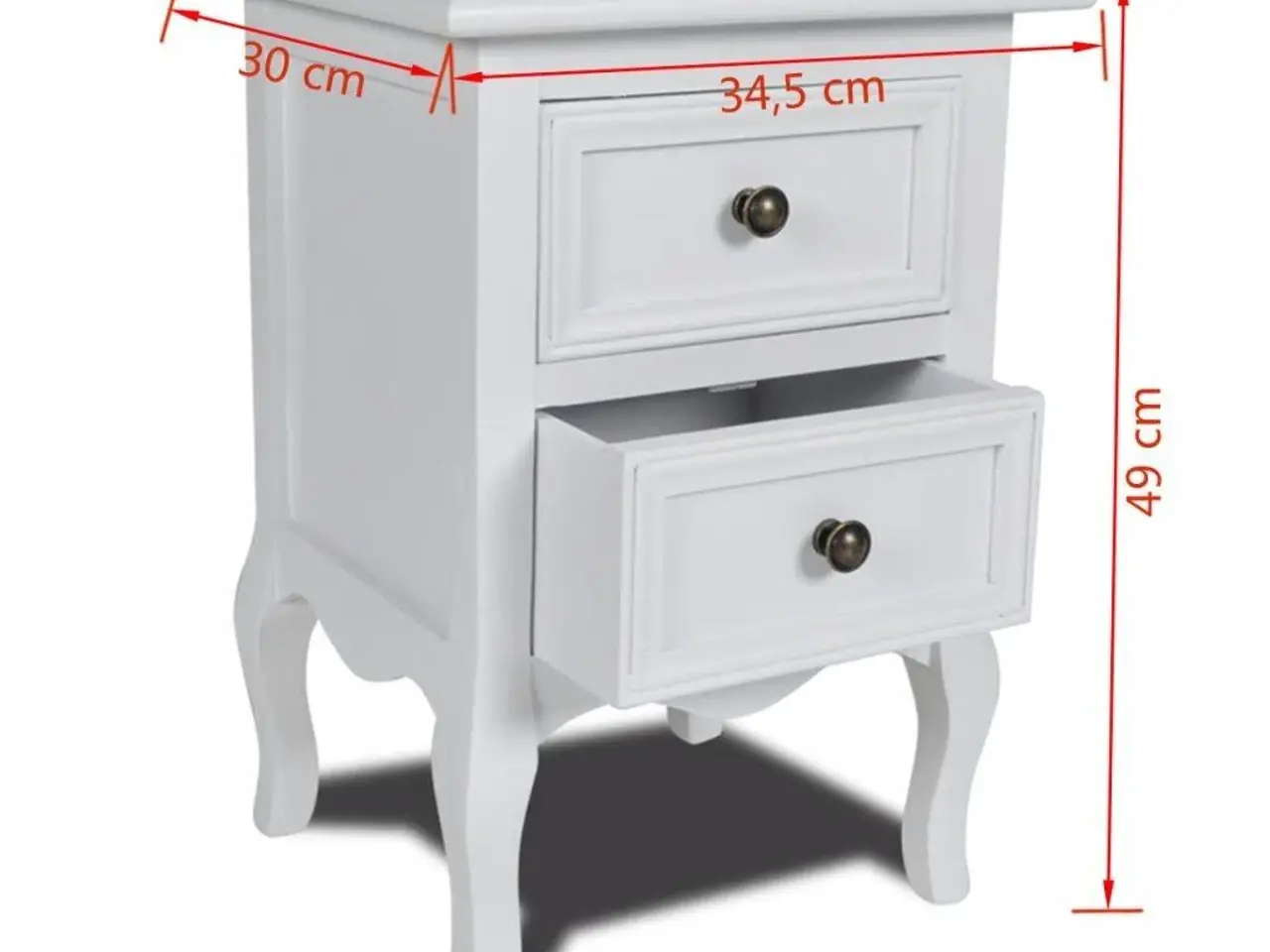 Billede 8 - Sengeborde 2 stk. med 2 skuffer MDF hvid