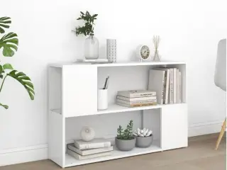 Bogreol 100x24x63 cm konstrueret træ hvid