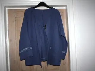 Dame hør blazer / jakke str. 38-40 blå