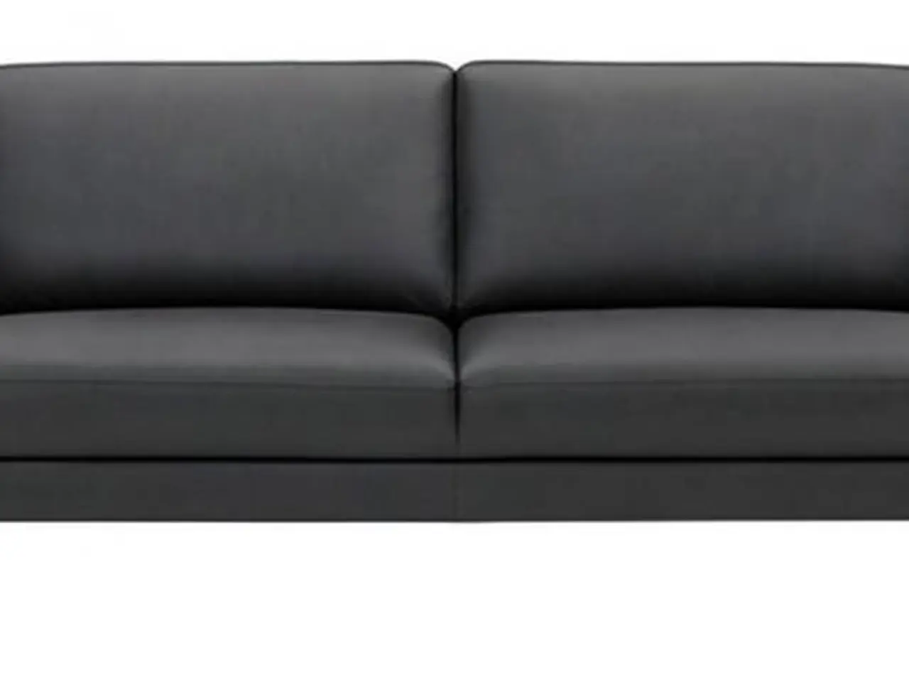 Billede 1 - Hvidovre 2-personers lædersofa - sort