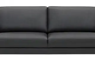 Hvidovre 2-personers lædersofa - sort