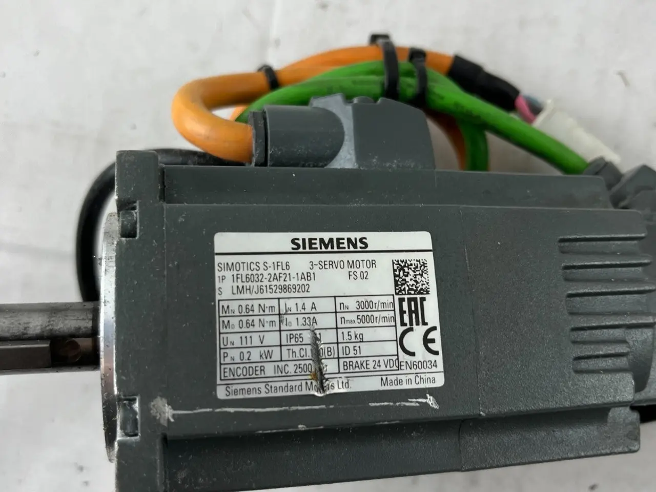 Billede 4 - Siemens 1FL6032-2AF21-1AB1 SIMOTICS S-1FL6 0.2kW