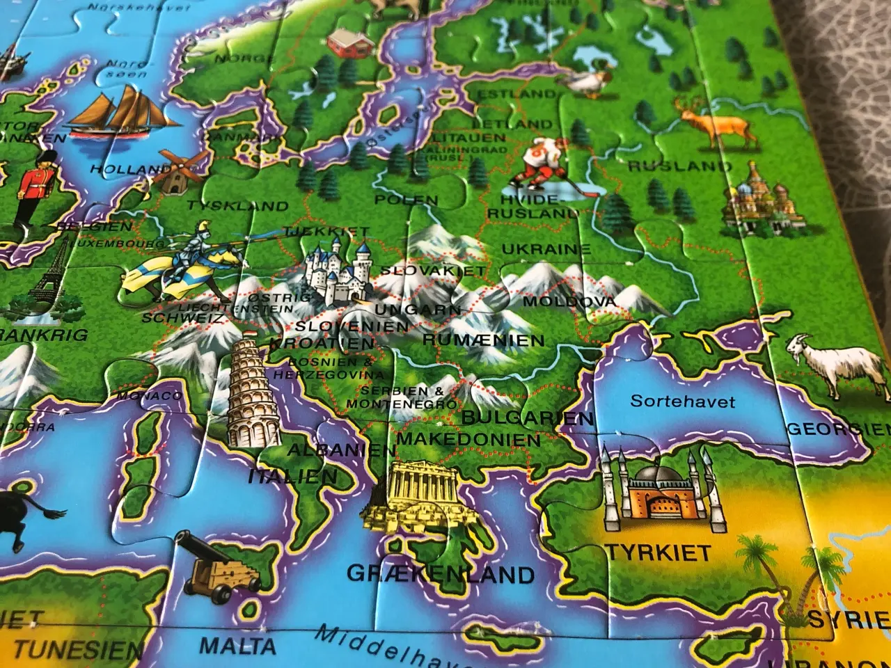 Billede 6 - Verdens atlas puslespil bog