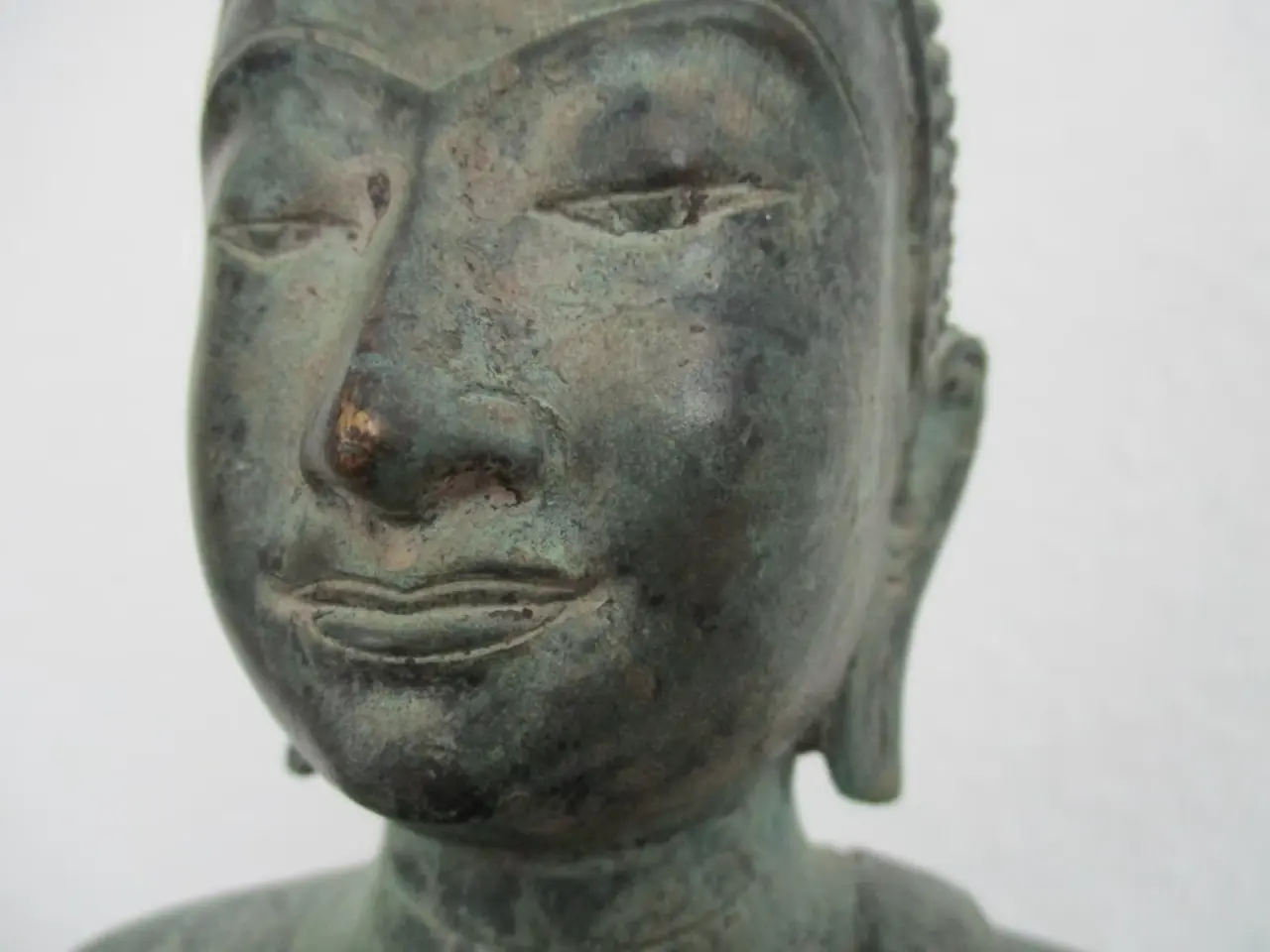 Billede 3 - Stor antik Buddha-statue - 44 cm - Thailand