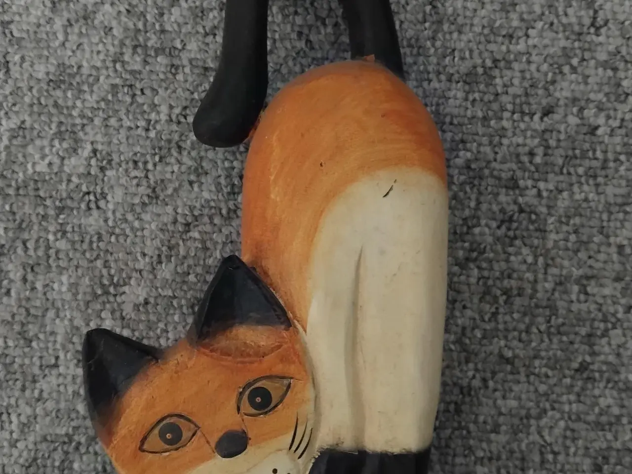 Billede 4 - Træ katte figur, trækattefigurer