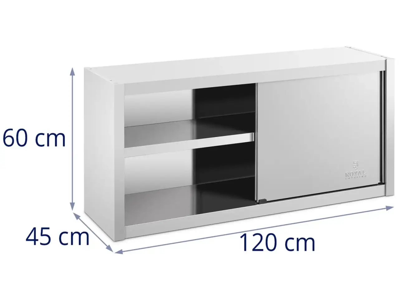 Billede 6 - Vægskab i Rustfrit Stål – 120 x 45 x 60 cm