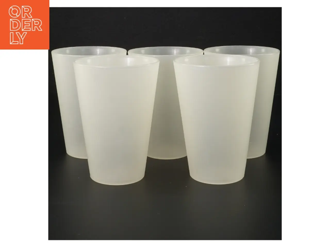 Billede 1 - Sæt med 5 frostede drikkeglas (str. Ø 9 cm)