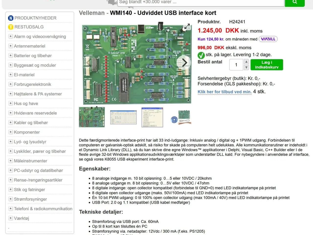 Billede 1 - interface kort velleman