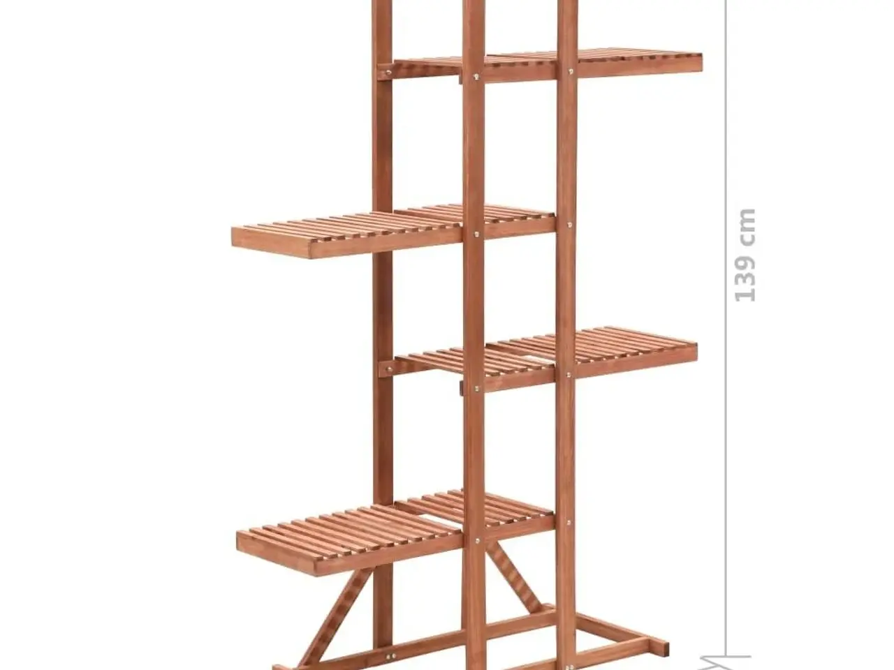 Billede 6 - Plantestativ i cedertræ - 86 × 36 × 139 cm, brun