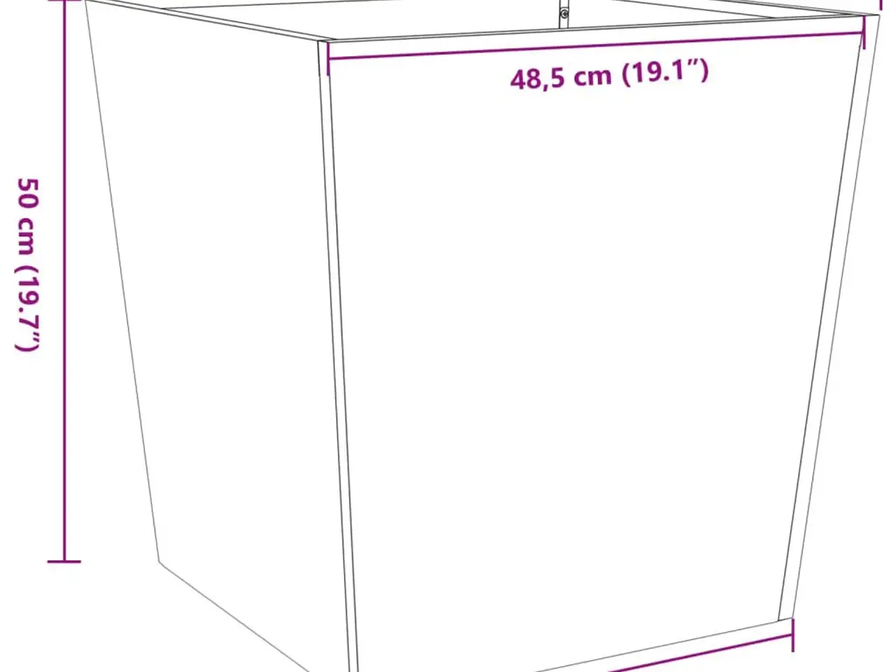 Billede 11 - Havekrukke 50x50x50 cm i vejrbestandigt stål