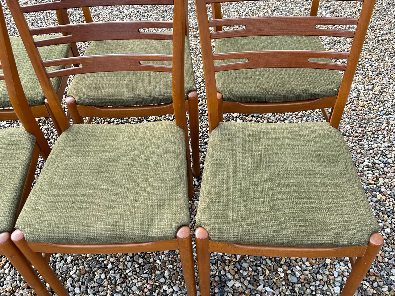 Billede 2 - 6 smukke Farstrup spisebordsstole – teak/bøg