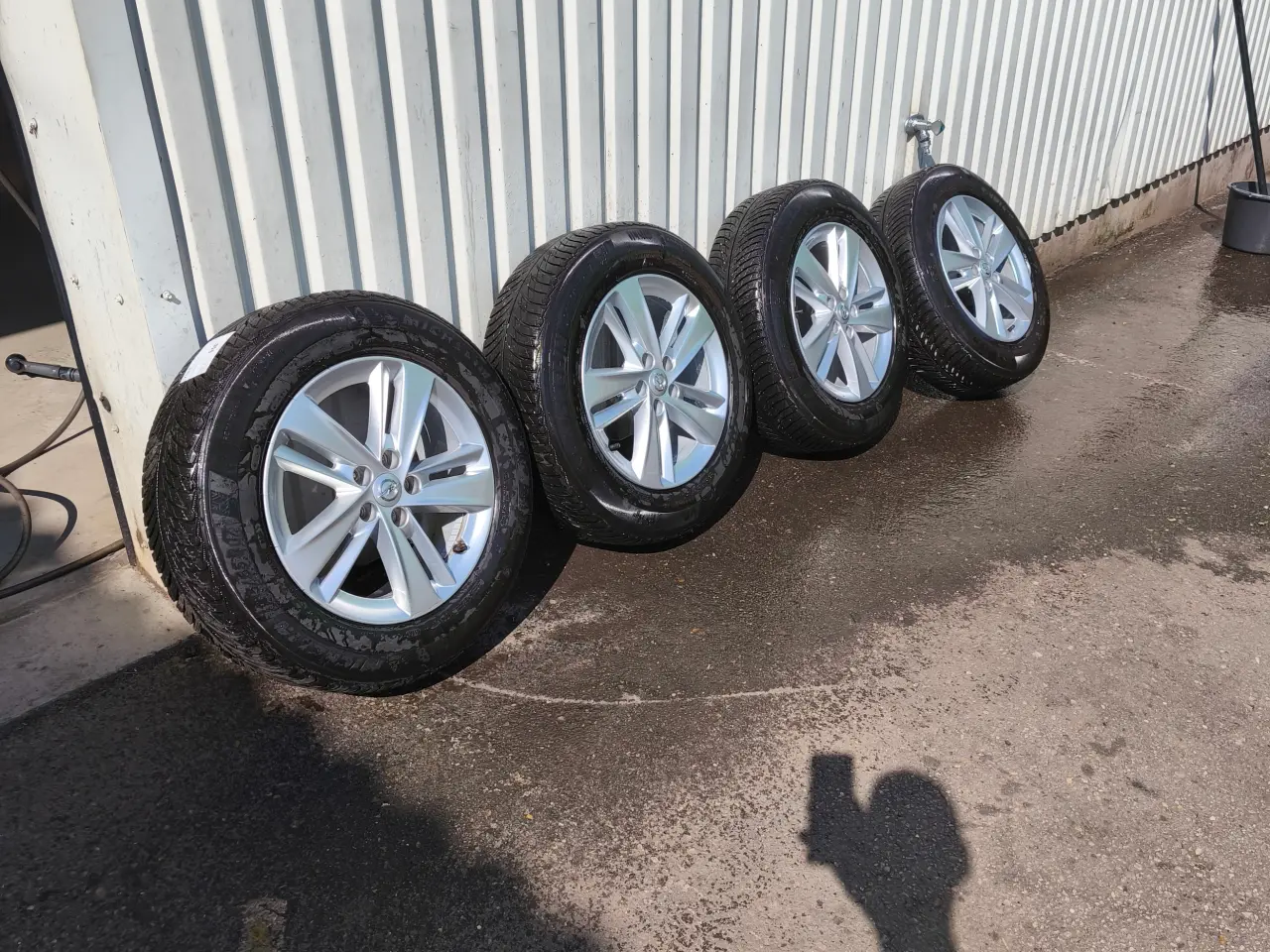 Billede 5 - Originale Opel Alufælge med vinterdæk