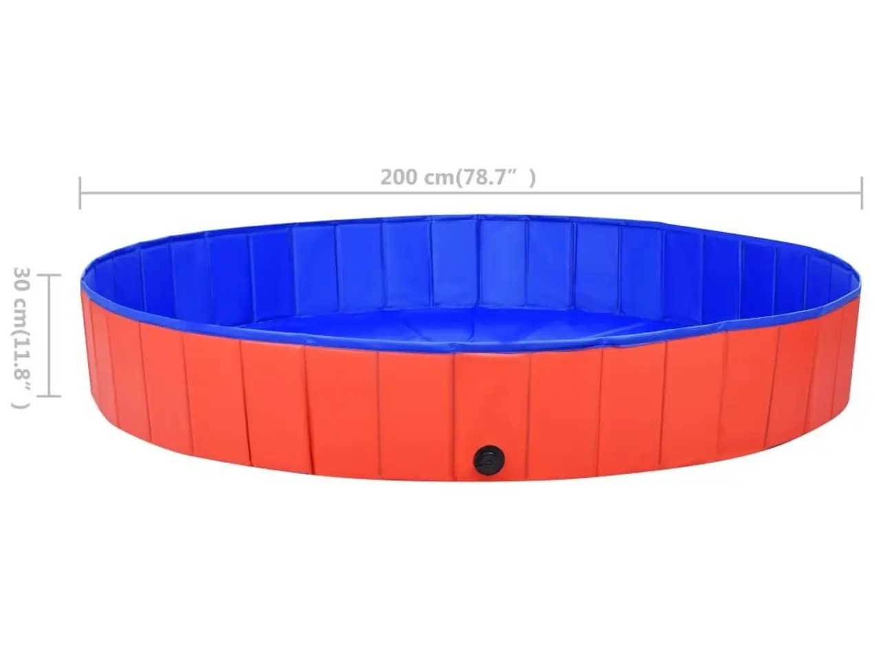 Billede 9 - Foldbart hundebassin 200 × 30 cm i PVC - rød