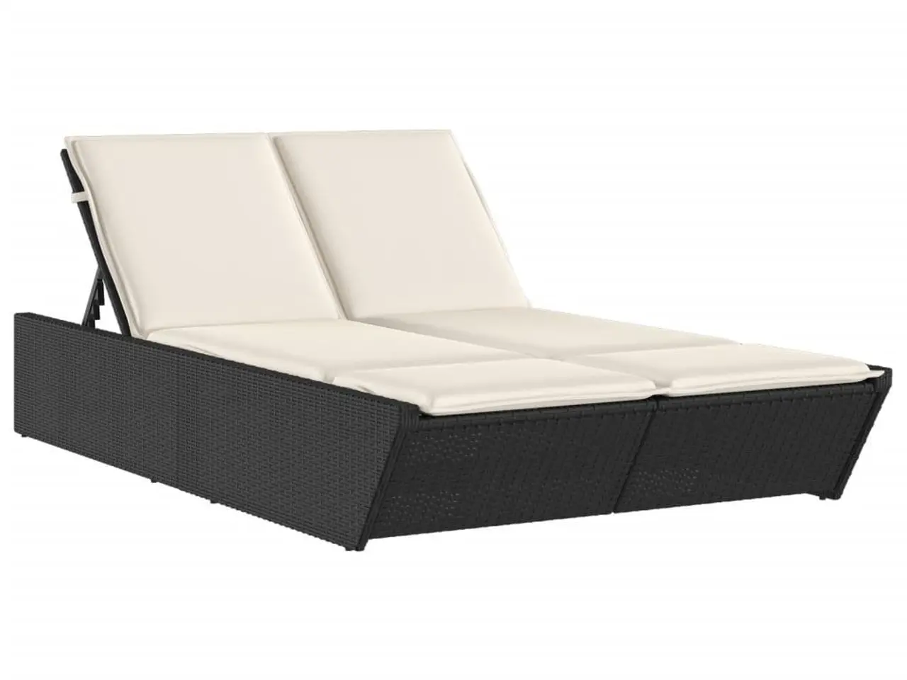 Billede 2 - Dobbelt loungesofa med hynder polyrattan sort