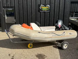 Gummibåd men 15 hk motor  
