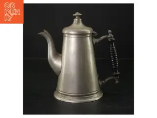 Tin kaffekande fra V. T. Petersen (str. H. 19 cm)