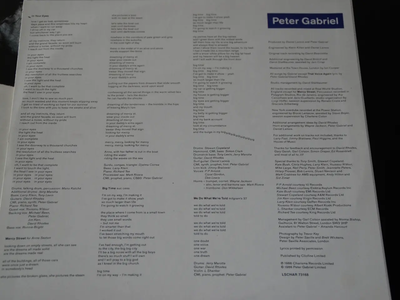 Billede 2 - Vinylplade Peter Gabriel