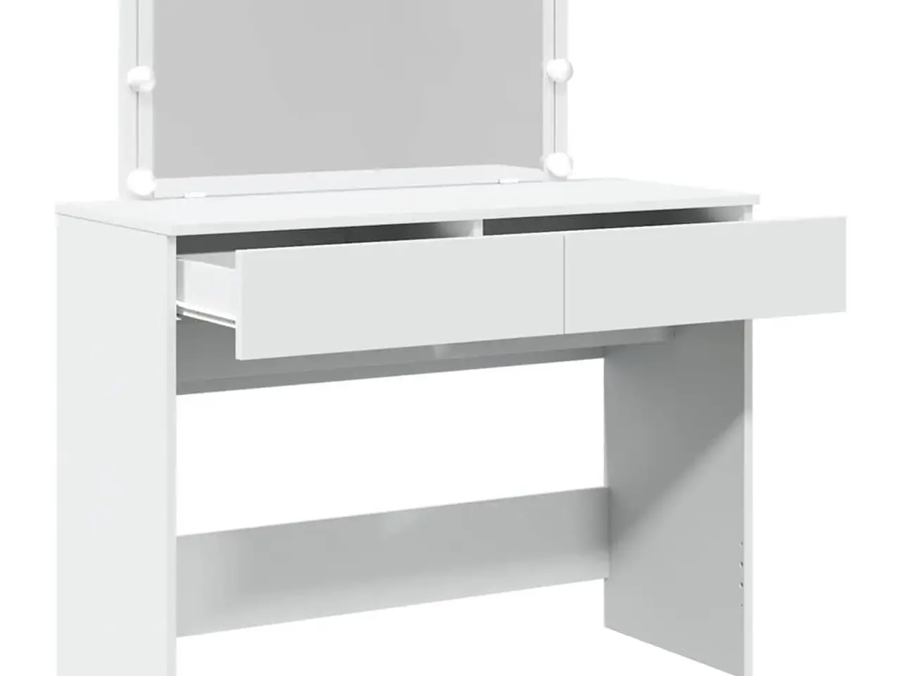 Billede 8 - Makeupbord med LED-lys 100x40x120 cm hvid