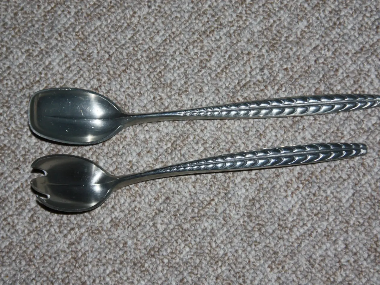 Billede 1 - Brodrene Mylius Pewter tin salat bestik 664