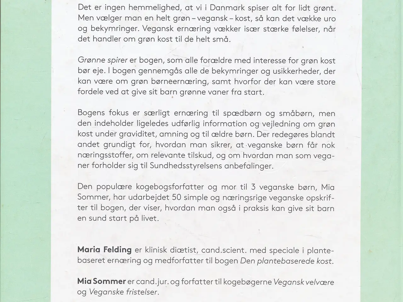 Billede 2 - GRØNNE SPIRER - ALT OM VEGANSK ERNÆRING TIL BØRN