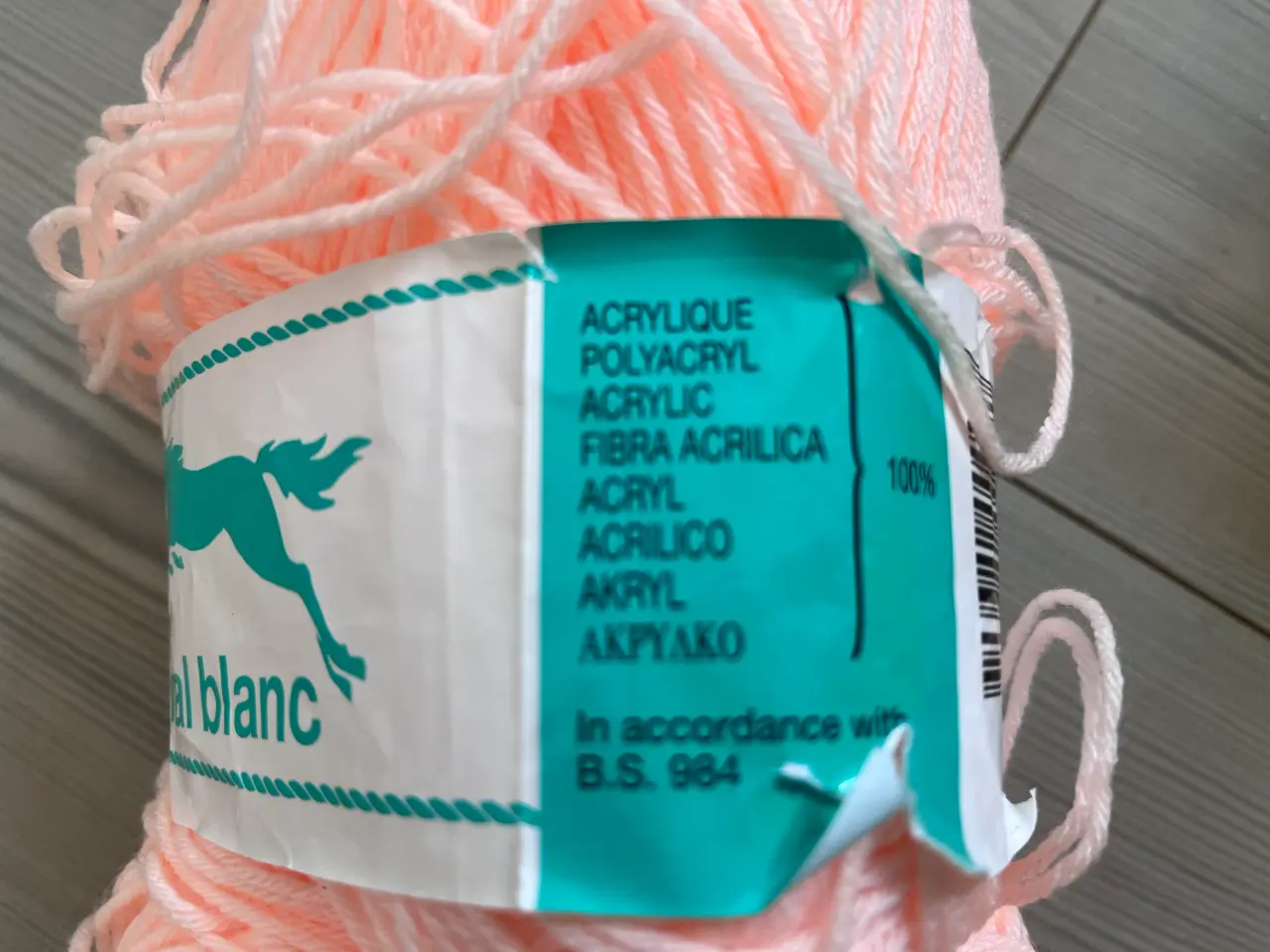 Billede 4 - Garn, Cheval Blanc, 357 g Lys laksefarvet  