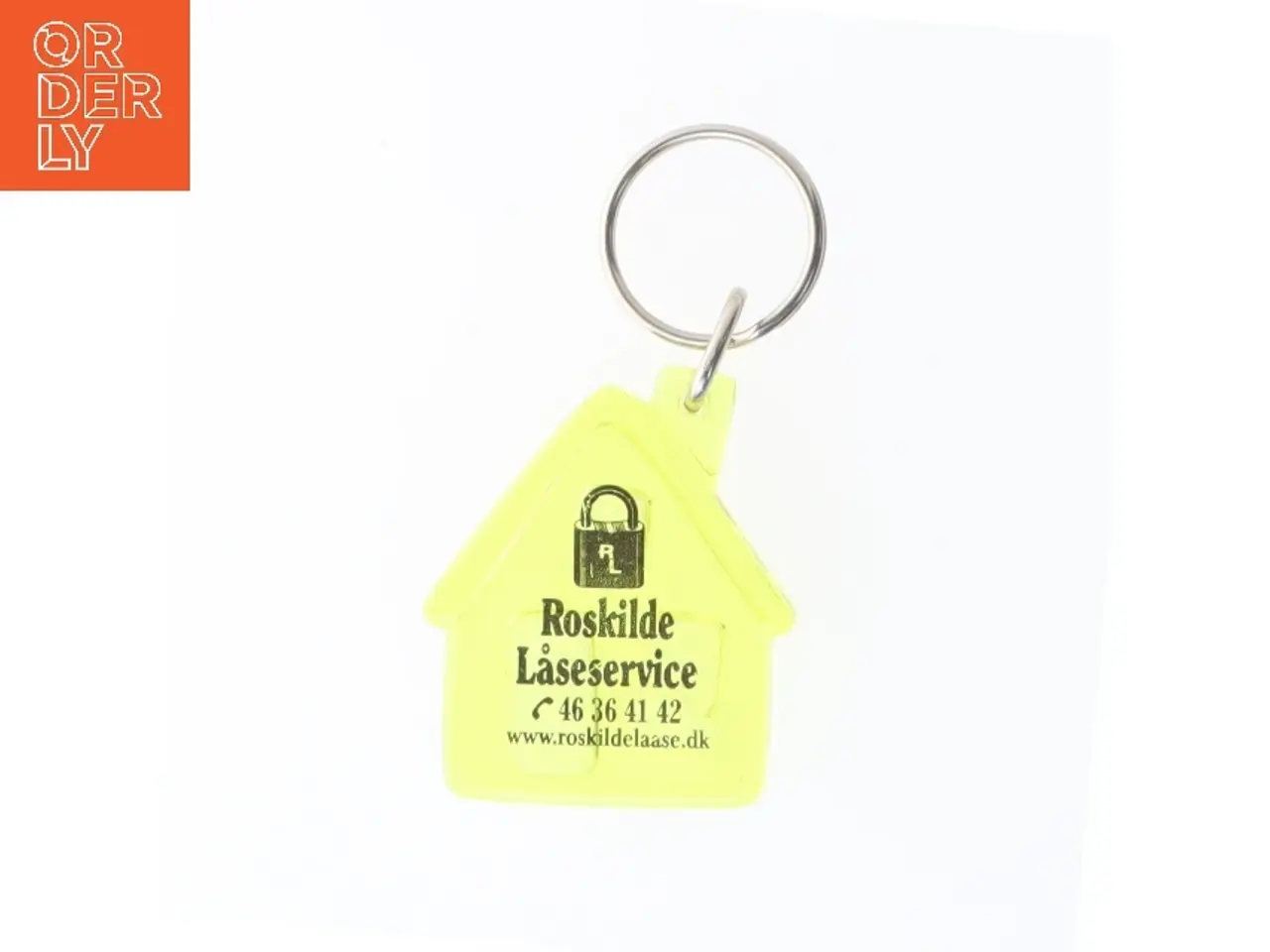 Billede 1 - Nøglering med husmønster (str. 4x4,5 cm)