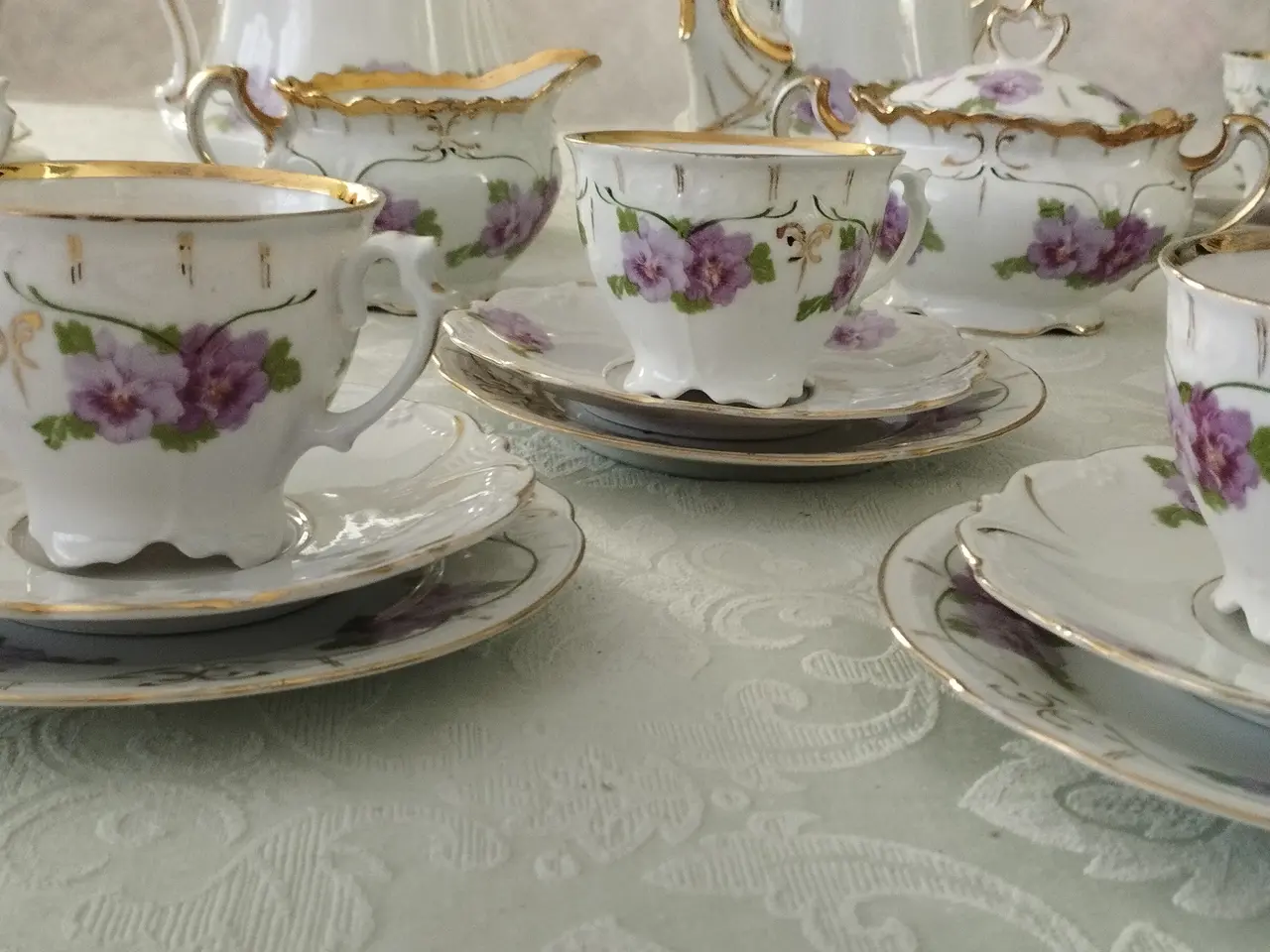 Billede 4 - Smukt Antik tysk kaffestel fra Striegau (St.P.M)