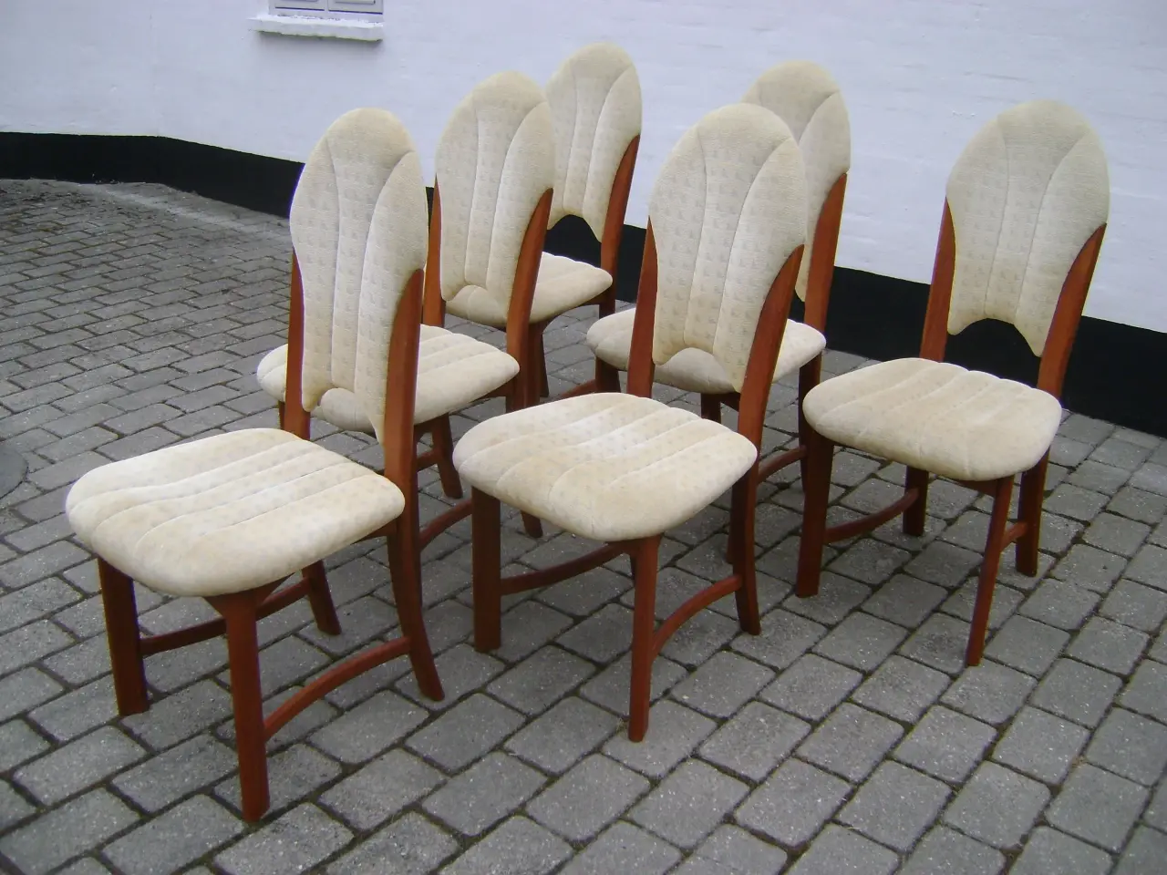 Billede 2 - Teak stole med Høj ryg