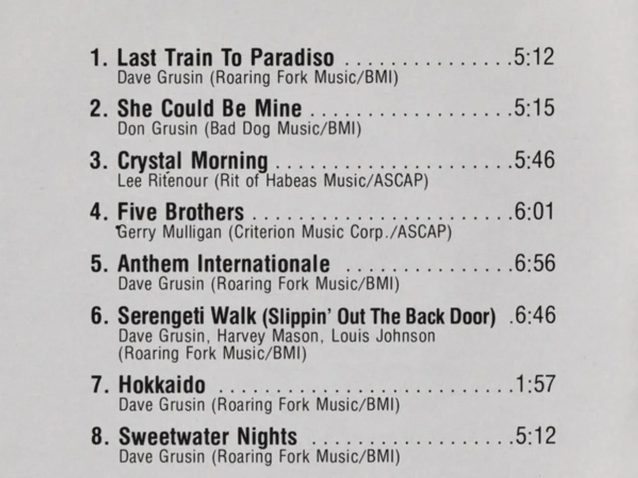 Billede 4 - Dave Grusin – Out Of The Shadows – CD