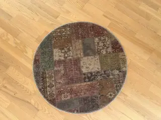 Rundt Tæppe Patchwork Mønster