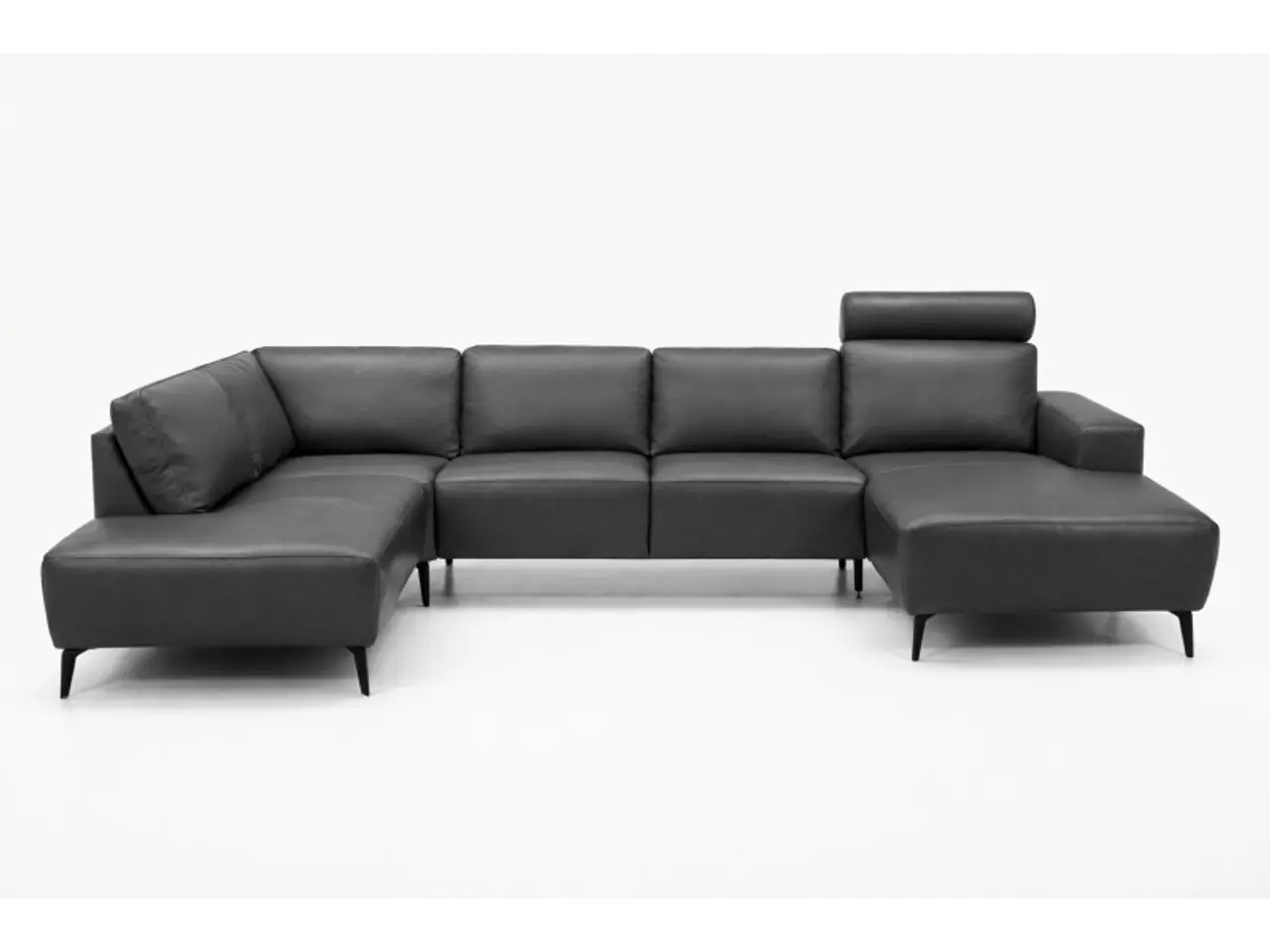 Billede 1 - Hjort Knudsen Copenhagen Læder U-sofa - Højrevendt