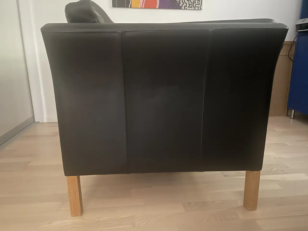 Billede 3 - Sofa, 2 personer, sortlædet