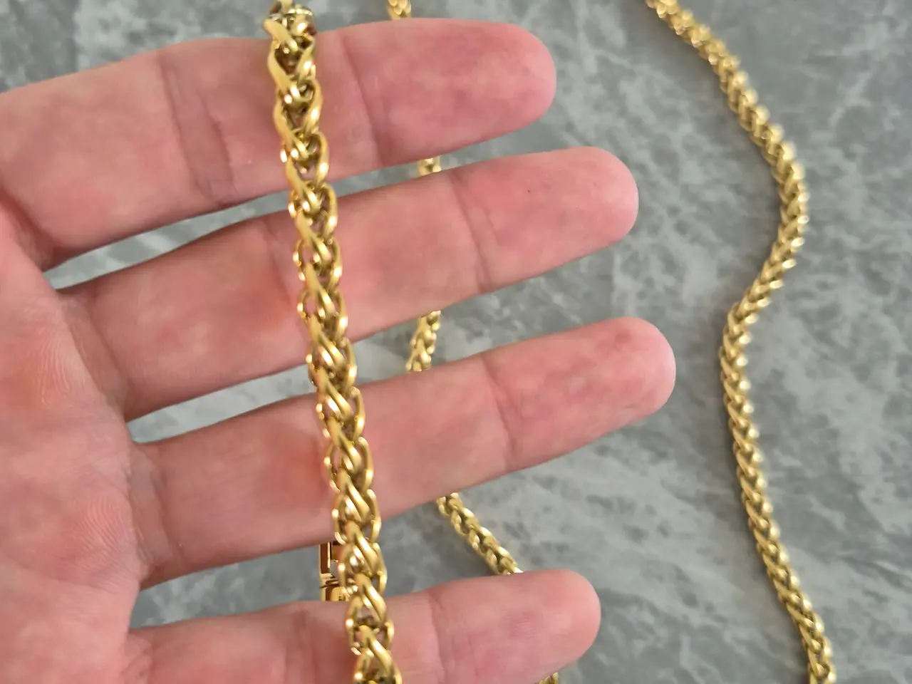 Billede 3 - Goldfilled wheat chain