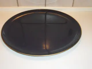 Retro fad i mørkeblå lak med guldkant