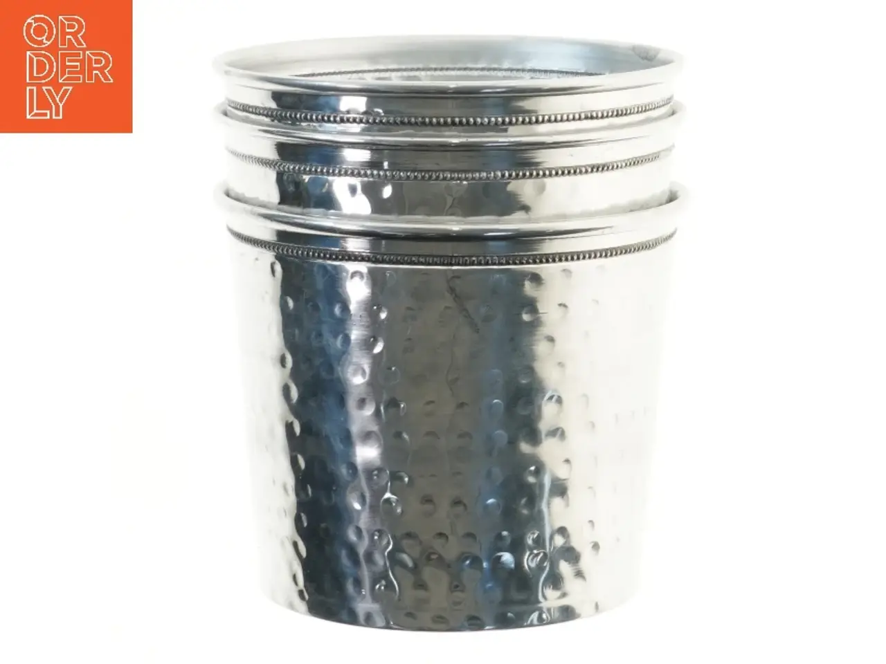 Billede 1 - Metal urtepotter sæt (str. 3 stk Ø 18 cm længde 15,5 cm)