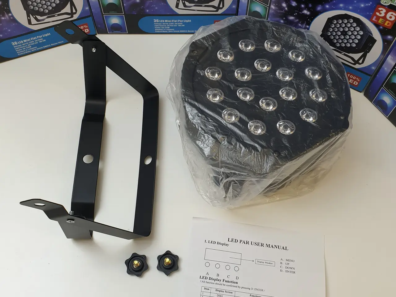 Billede 9 - NY! 18 RGB LED Diskolys + Lydsensor + DMX512