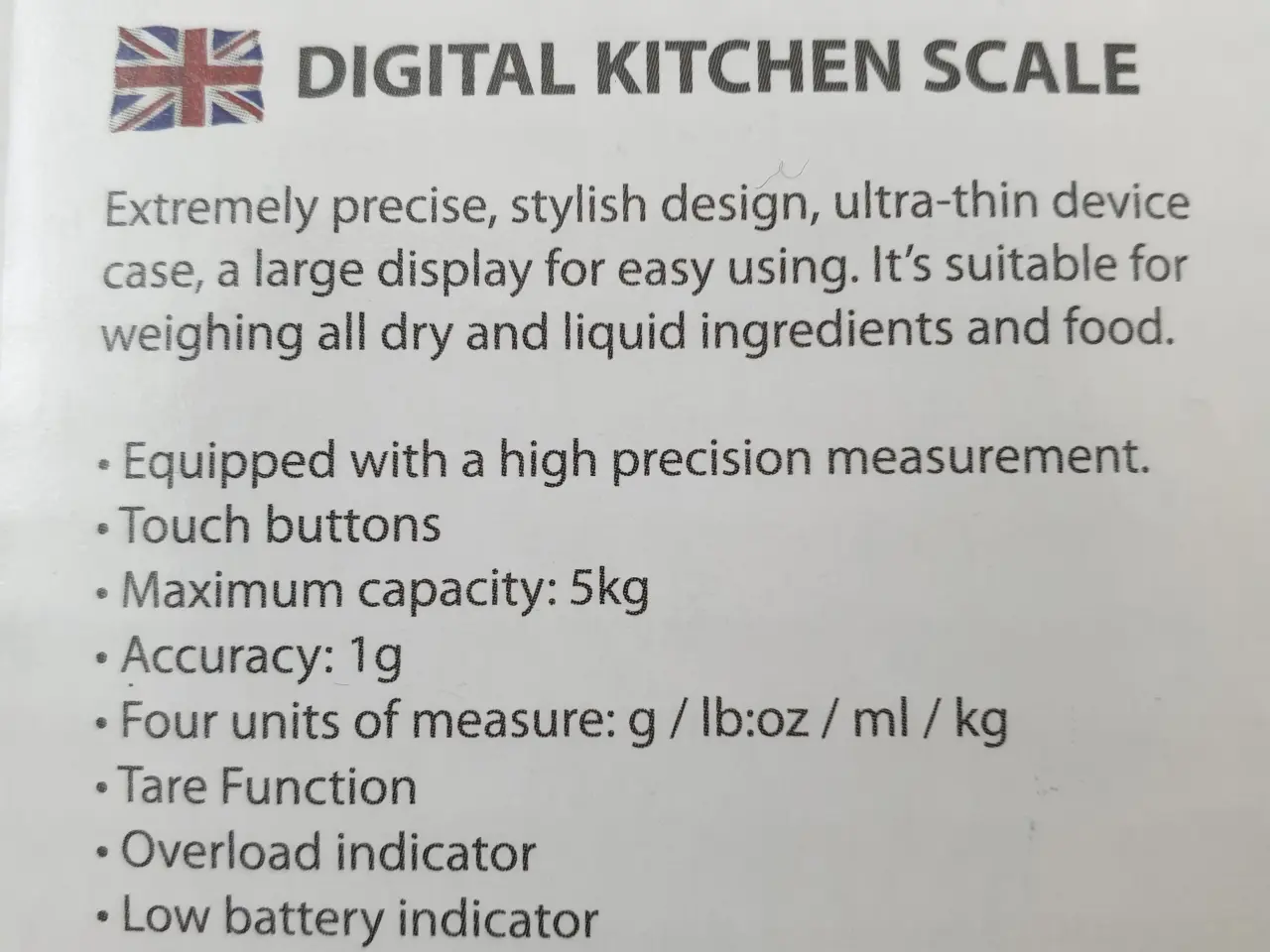 Billede 6 - NY! 5kg x 1g Præcis Køkkenvægt / Vægt / Scale