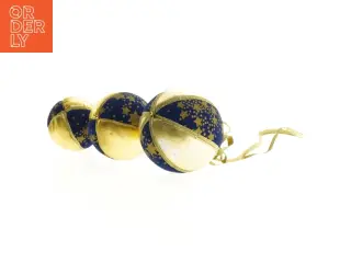 Blå og guld julekugler (str. 5 cm 6,5 cm 7 cm)