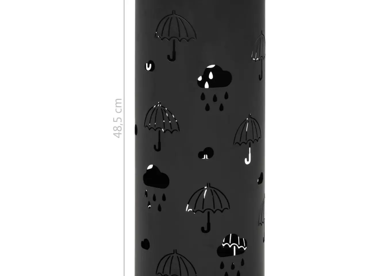 Billede 6 - Paraplystativ i stål - sort, med drypbakke 20 × 48,5 cm