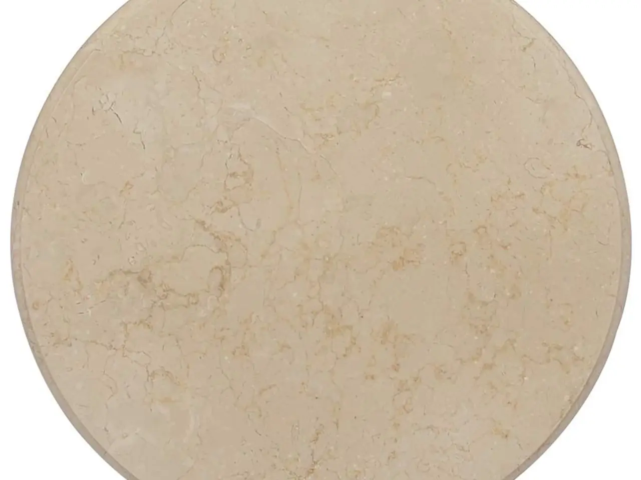 Billede 5 - Rund bordplade Ø50 x 2,5 cm - marmor, cremefarvet