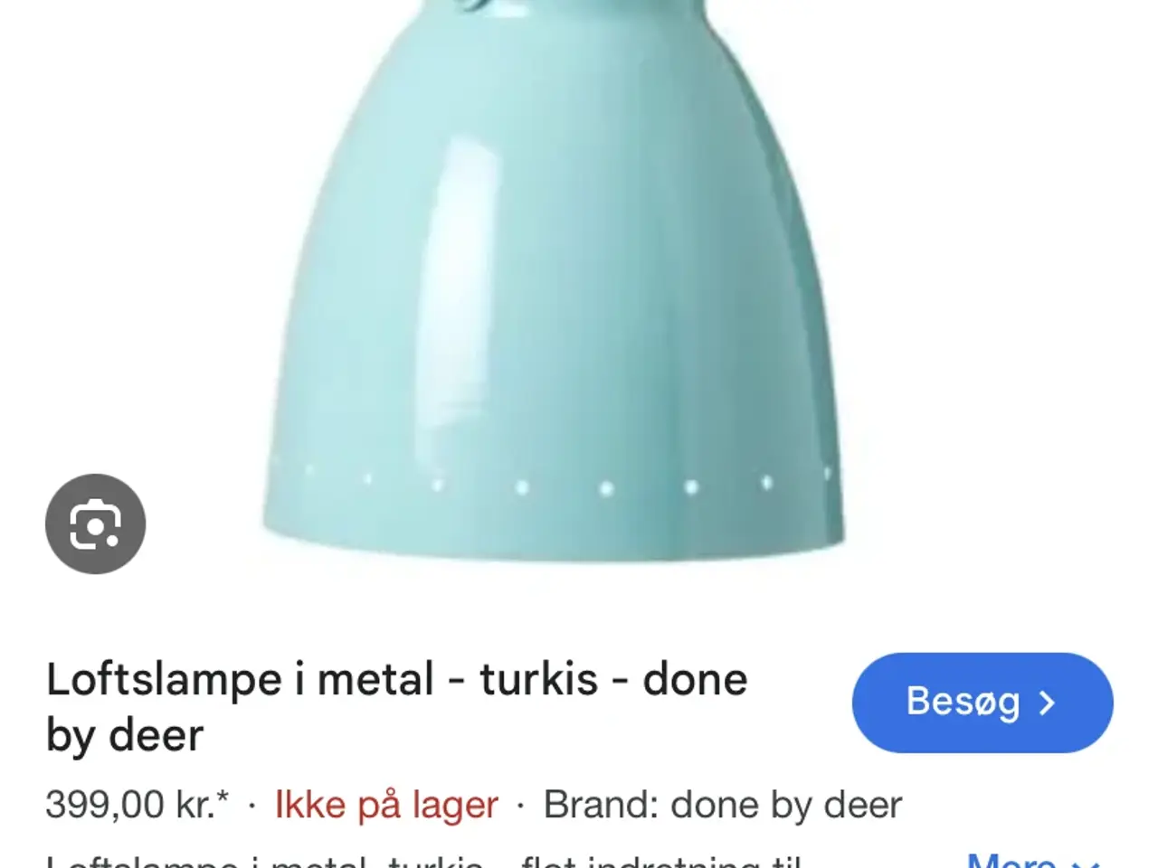 Billede 1 - Done by deer loftslampe turkis